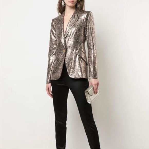 IEENA for Mac Duggal Sequin Leopard Print Blazer Sz 6 NWT - Picture 16 of 16